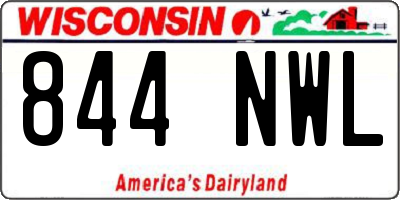 WI license plate 844NWL