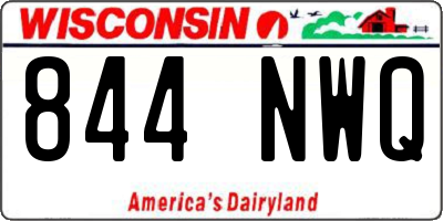 WI license plate 844NWQ