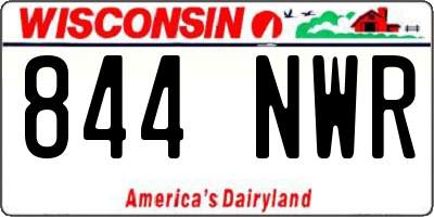 WI license plate 844NWR