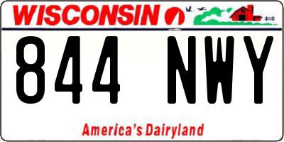 WI license plate 844NWY