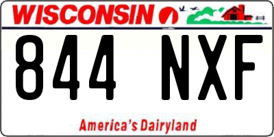 WI license plate 844NXF
