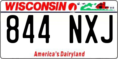 WI license plate 844NXJ
