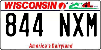 WI license plate 844NXM