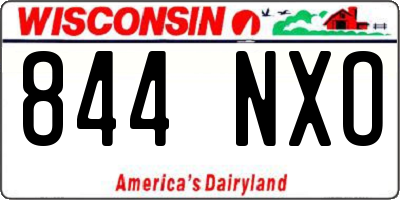 WI license plate 844NXO