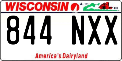 WI license plate 844NXX