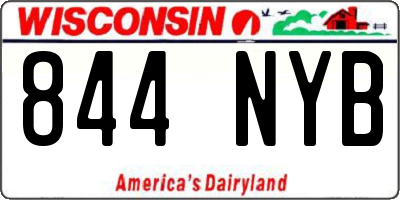 WI license plate 844NYB