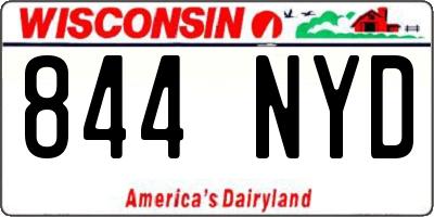 WI license plate 844NYD