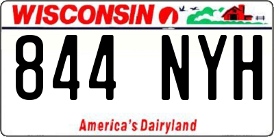 WI license plate 844NYH