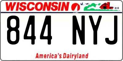 WI license plate 844NYJ