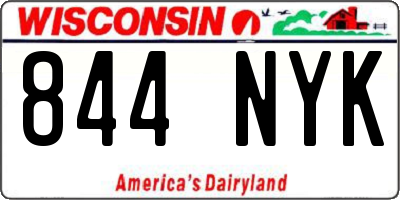 WI license plate 844NYK