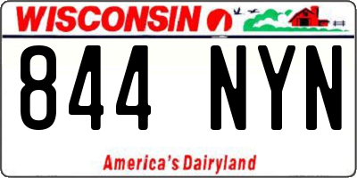 WI license plate 844NYN
