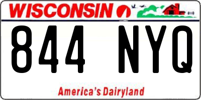 WI license plate 844NYQ