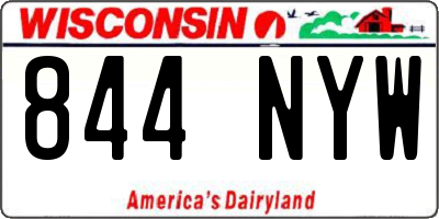 WI license plate 844NYW