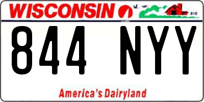 WI license plate 844NYY