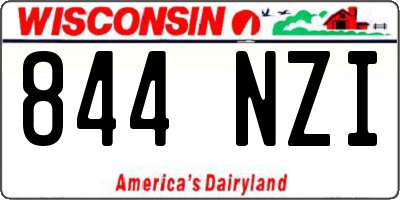 WI license plate 844NZI