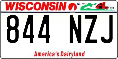 WI license plate 844NZJ