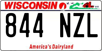 WI license plate 844NZL