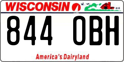 WI license plate 844OBH
