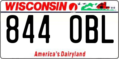 WI license plate 844OBL