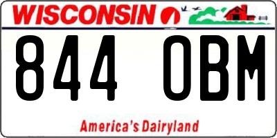 WI license plate 844OBM