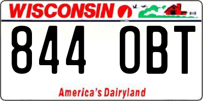 WI license plate 844OBT