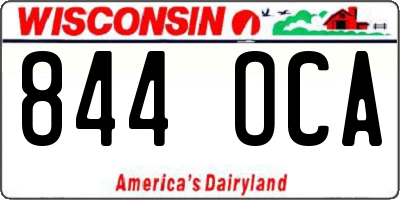 WI license plate 844OCA