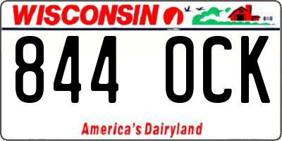 WI license plate 844OCK