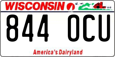WI license plate 844OCU
