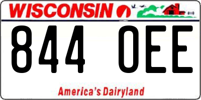 WI license plate 844OEE