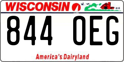 WI license plate 844OEG
