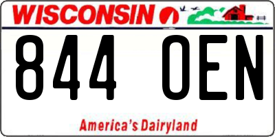 WI license plate 844OEN