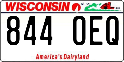 WI license plate 844OEQ