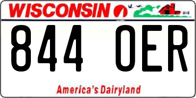WI license plate 844OER