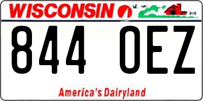 WI license plate 844OEZ
