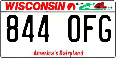 WI license plate 844OFG