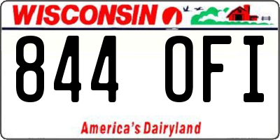 WI license plate 844OFI