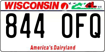 WI license plate 844OFQ