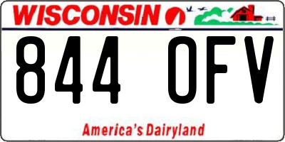 WI license plate 844OFV