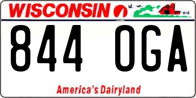 WI license plate 844OGA