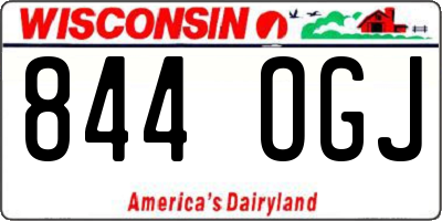 WI license plate 844OGJ
