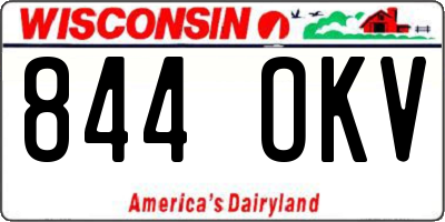 WI license plate 844OKV