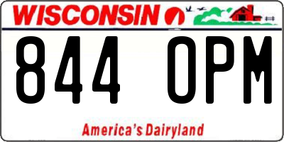 WI license plate 844OPM