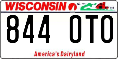 WI license plate 844OTO