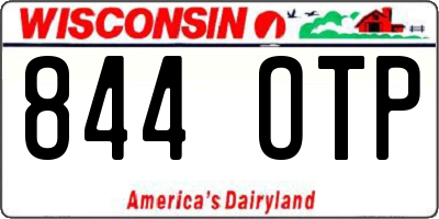WI license plate 844OTP