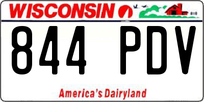 WI license plate 844PDV