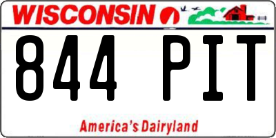 WI license plate 844PIT