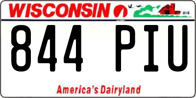WI license plate 844PIU