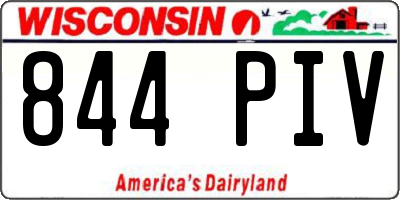 WI license plate 844PIV