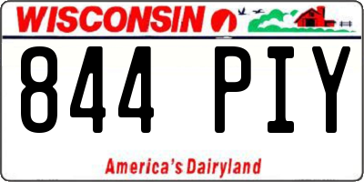WI license plate 844PIY
