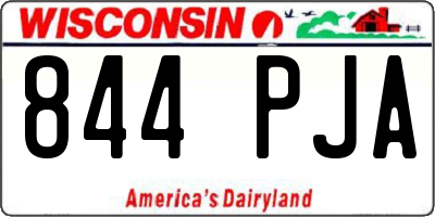 WI license plate 844PJA